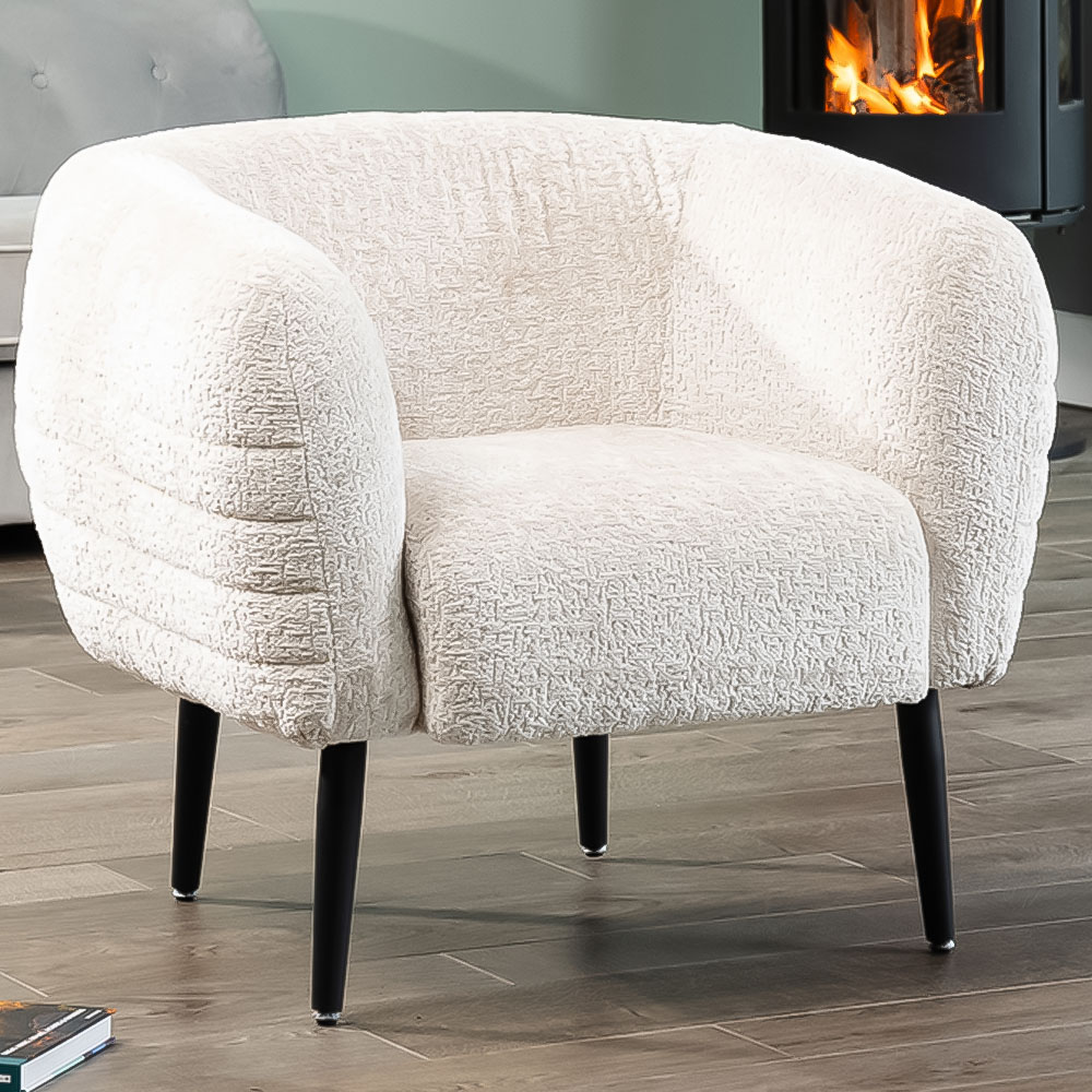 Artemis Home Adelanto Taupe Crushed Fabric Accent Chair Image 1
