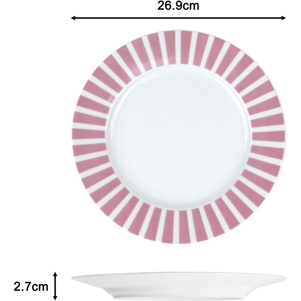 Waterside Split Stripe Soft Pink 24 Piece Dinner Set Image 5