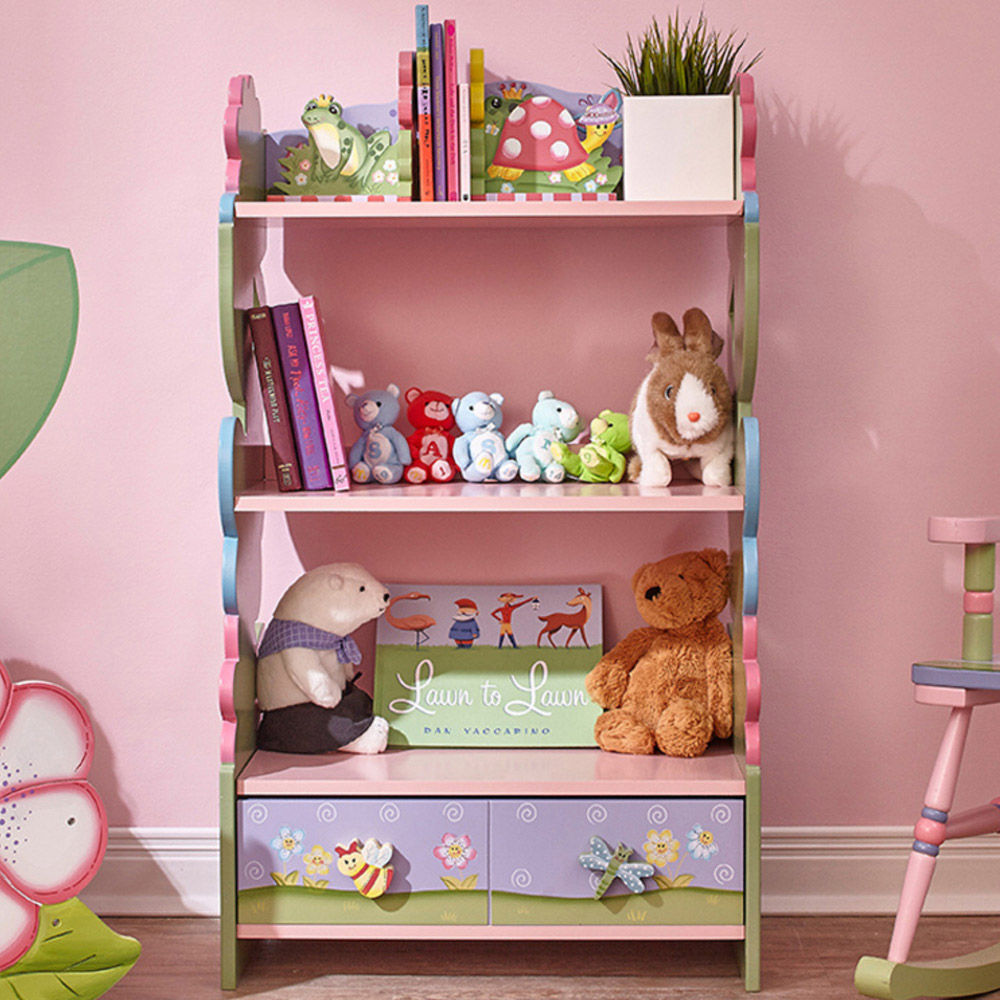 Teamson Kids Fantasy Fields 3 Tier Magic Garden Toy Bookshelf Image 1