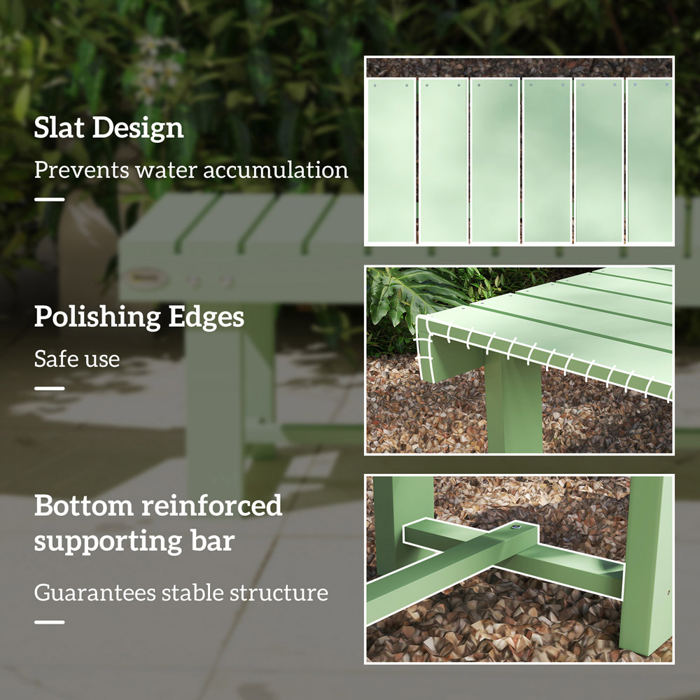 Outsunny 2 Seater Fir Wood Garden Bench Image 6