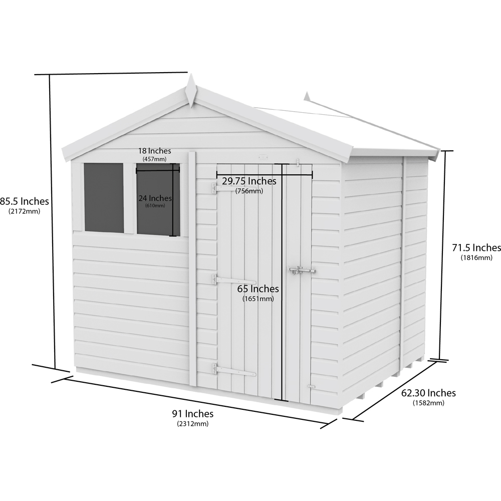 DIY Sheds 8 x 5ft Tongue and Groove Timber Apex Security Shed Image 9