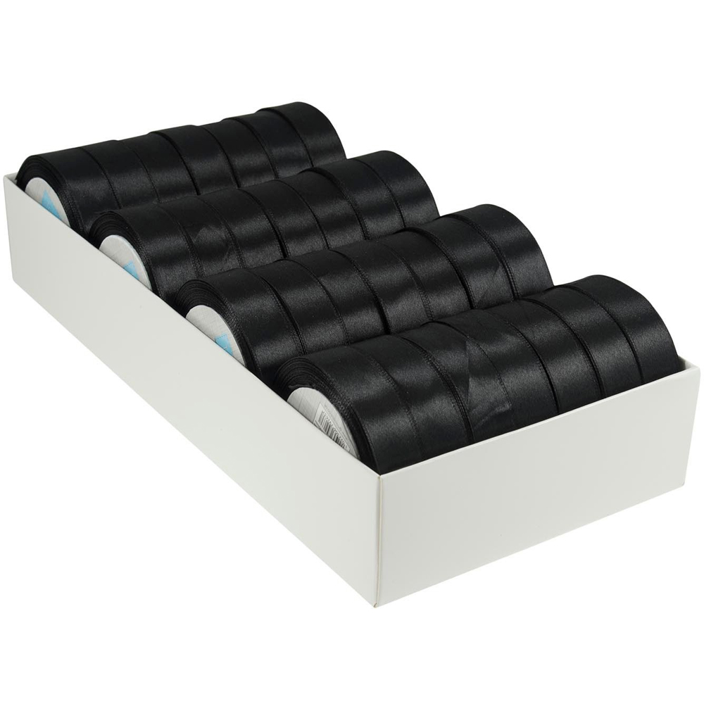 Trimits Satin Ribbon - Black / 15m / 2cm Image