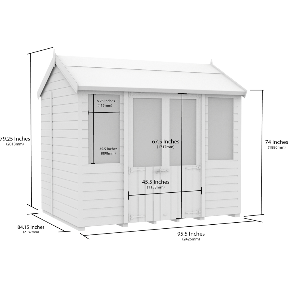 DIY Sheds 8 x 7ft Tongue and Groove Timber Apex Summerhouse Image 9