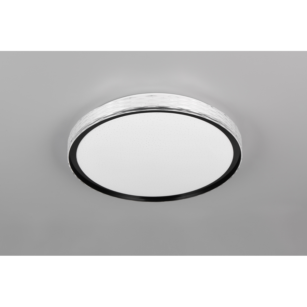 TRIO Varda Black Matt Integrated LED Ceiling Light Image 6