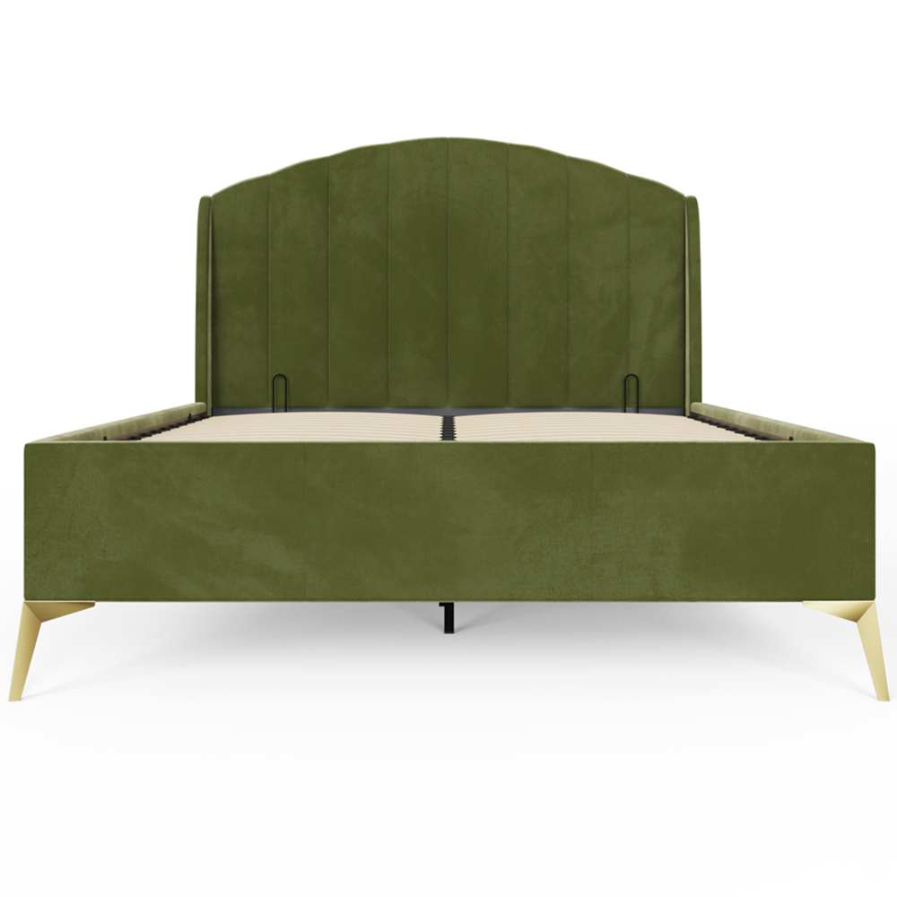 GFW Pettine Double Green End Lift Ottoman Bed Image 4