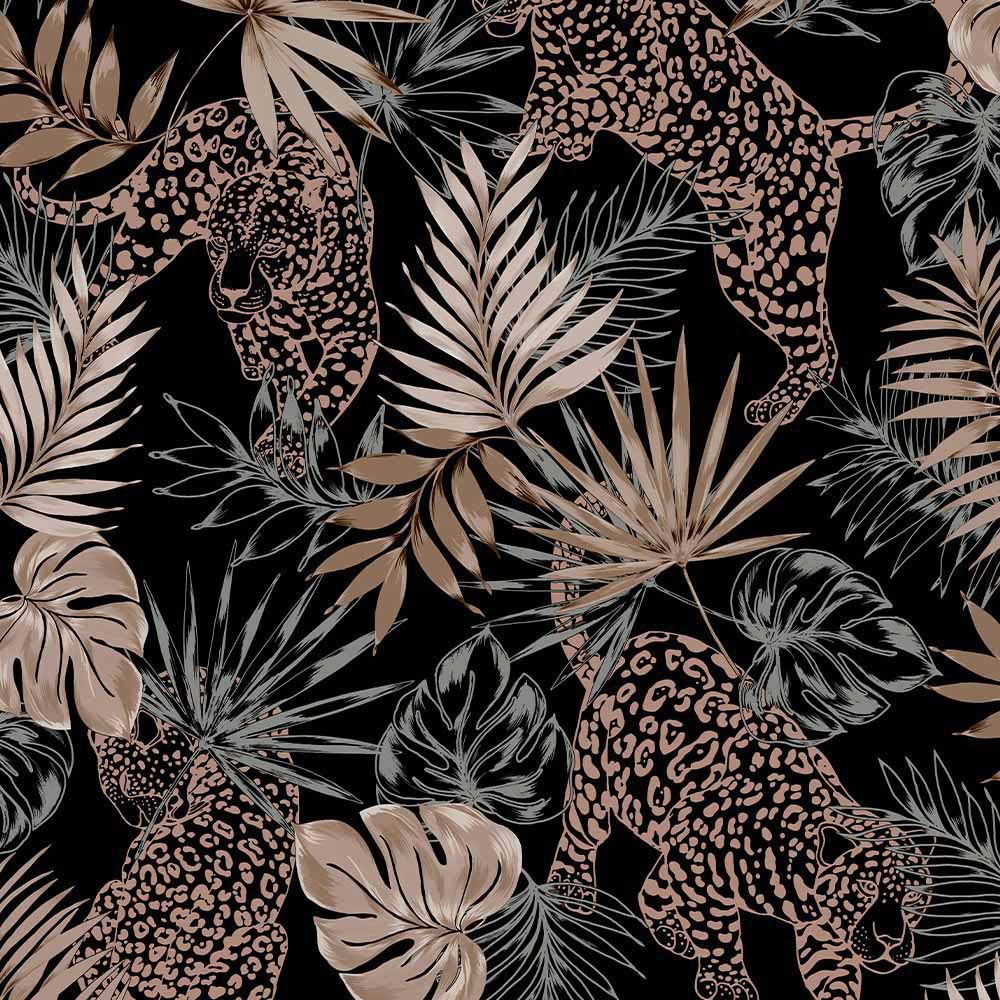 Sublime Jungle Walk Black/Copper Wallpaper Image 1