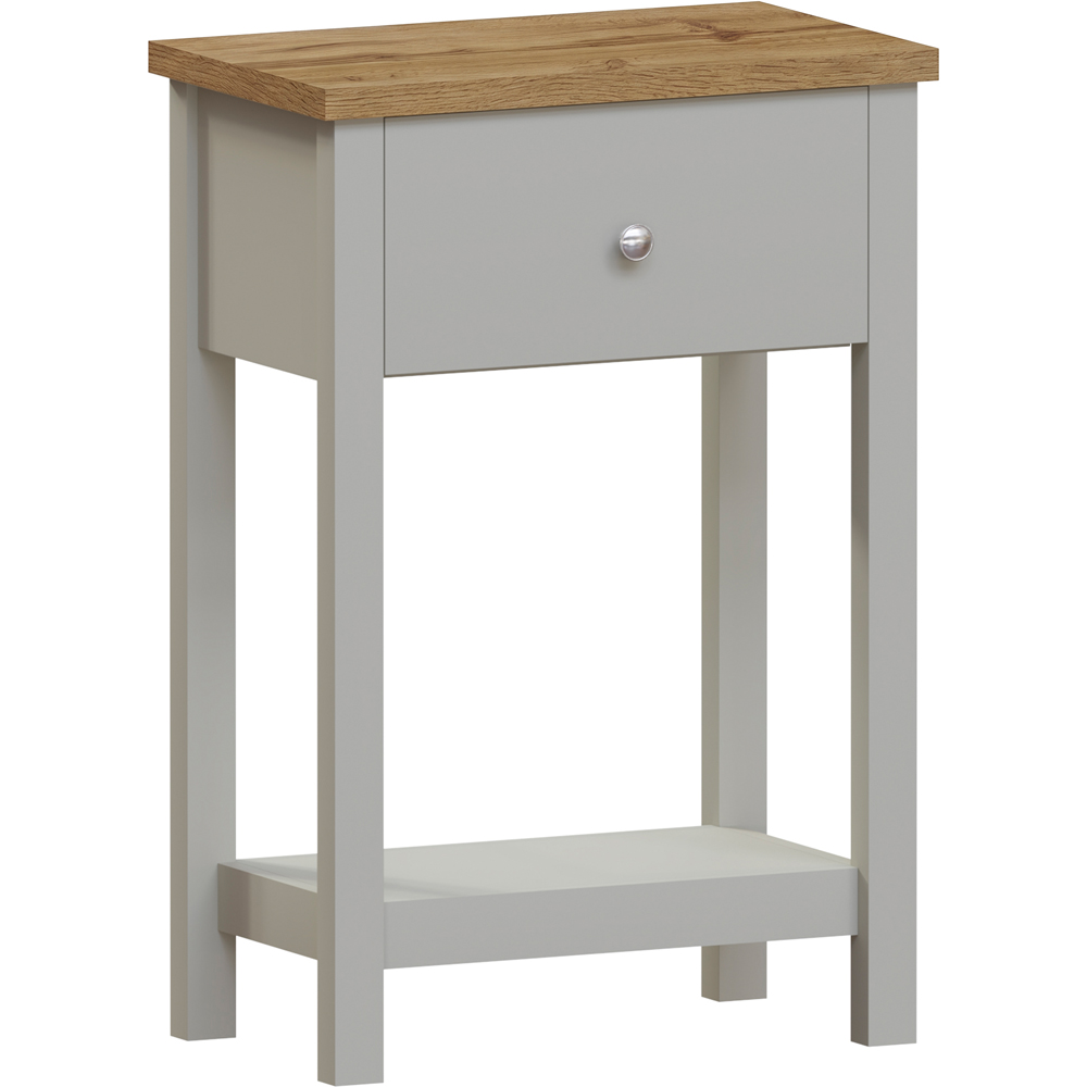 VIDA DESIGNS Arlington Single Drawer Grey and Oak Console Table Image 2