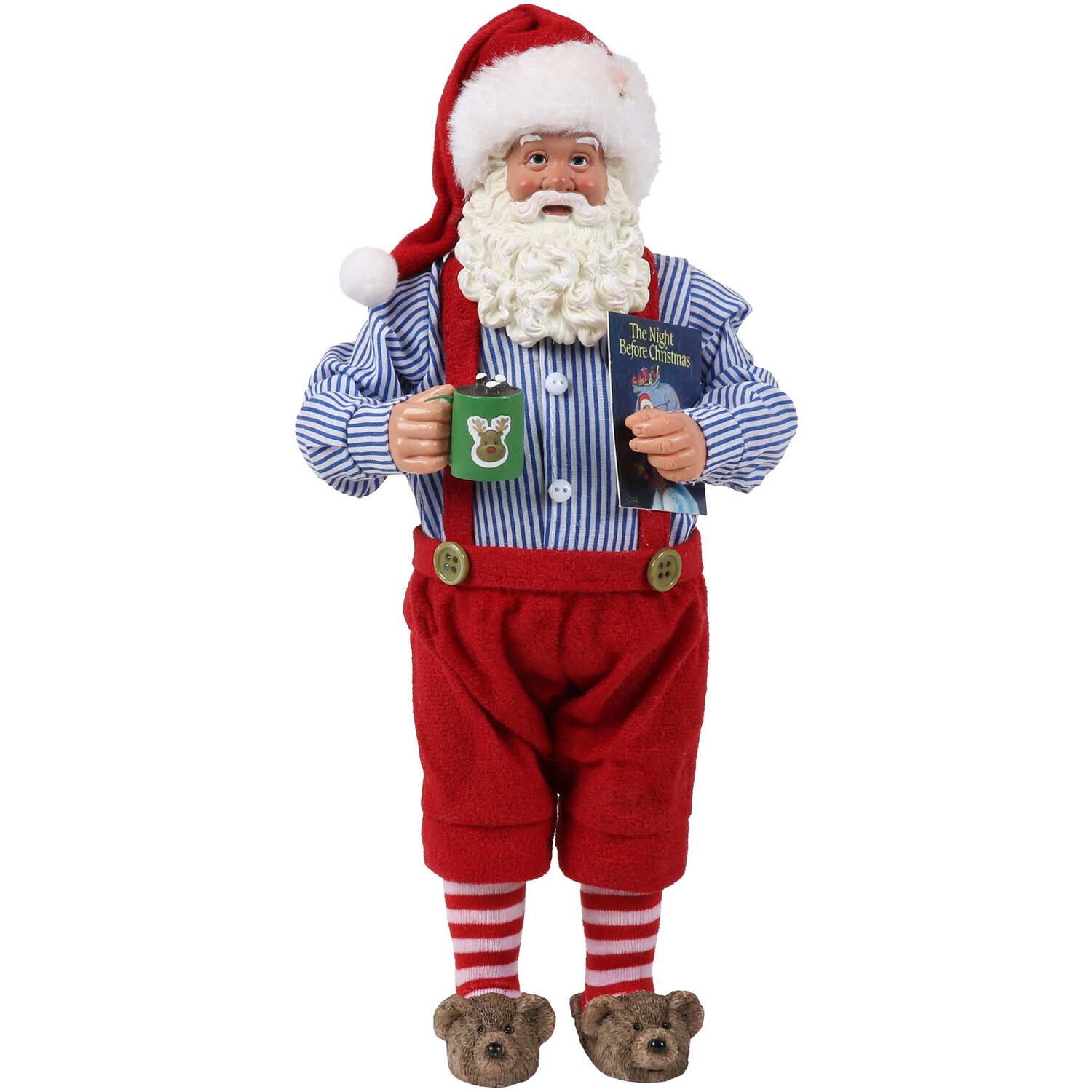 Festive Santa Standing Christmas Decoration - Red Image 2