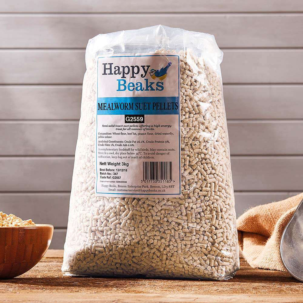 Happy Beaks Mealworm Suet Pellet Bird Food 3kg Image 2