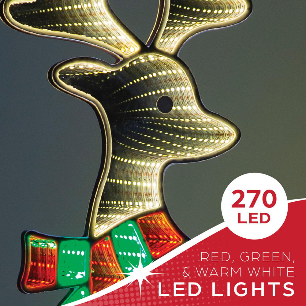 The Christmas Workshop LED Reindeer Man Infinity Light Xmas Decoration 60cm Image 7