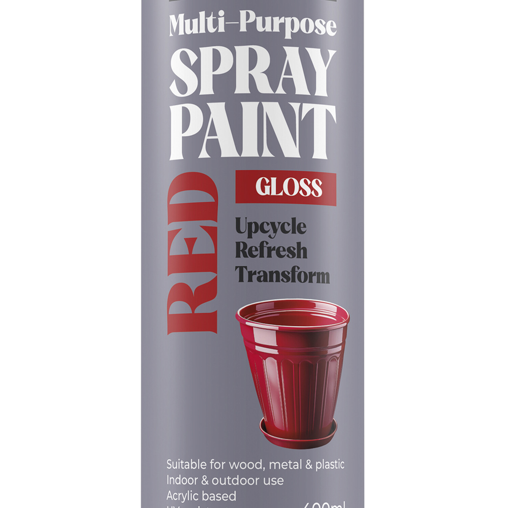 Simply Multipurpose Gloss Spray Paint Red Image 2