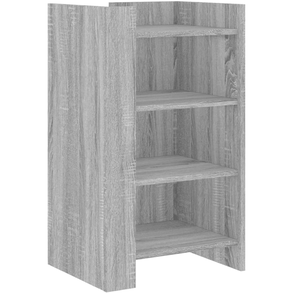 vidaXL 4 Shelf Grey Sonoma Wooden Sideboard Image 2