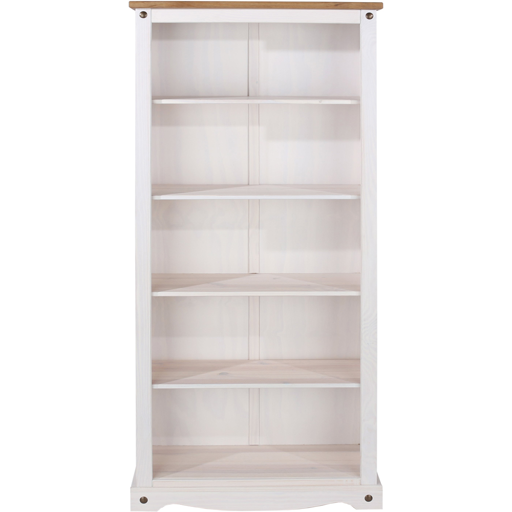 Core Products Corona 5 Shelf White Tall Bookcase Image 3