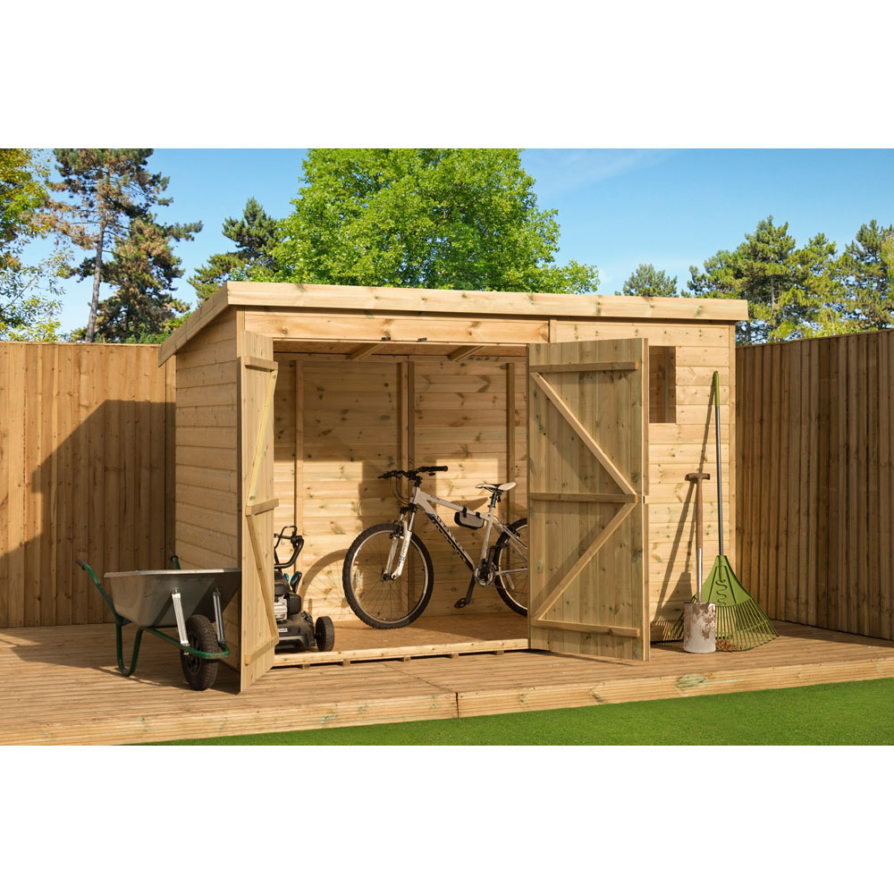 Empire Sheds 4000 10 x 7ft Double Door Tongue and Groove Pent Garden Shed Image 3
