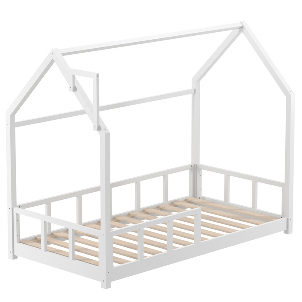 Living and Home Kids Pine Wood House Bed Frame Image 2