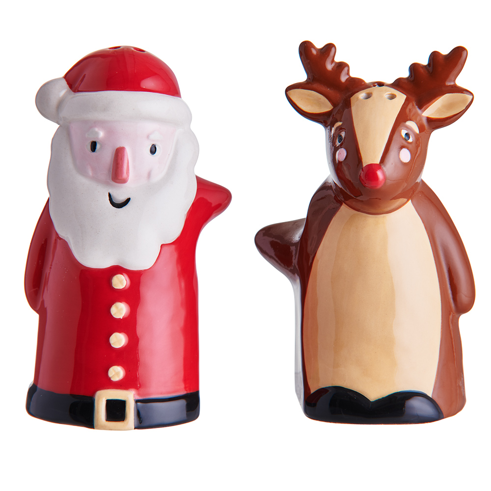 Wilko Santa and Reindeer Salt and Pepper Pots Image 3