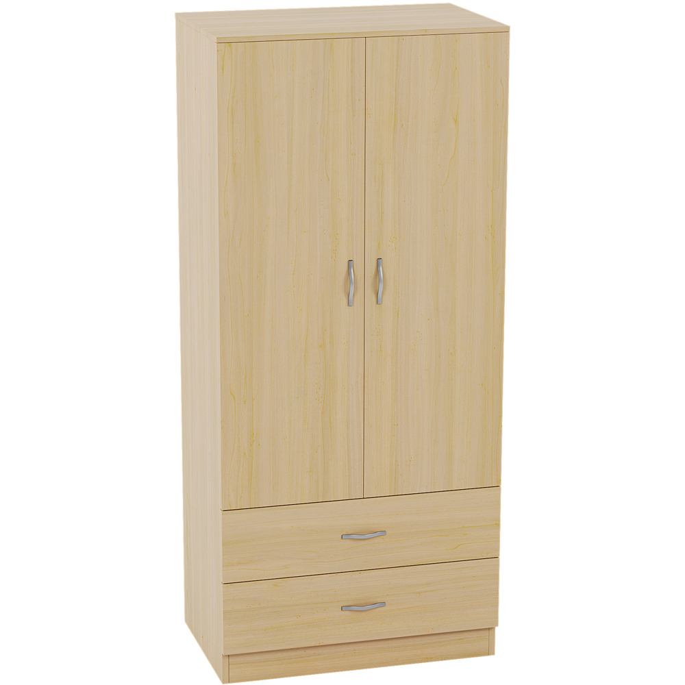 Vida Designs Riano 2 Door 2 Drawer Pine Wardrobe Image 2