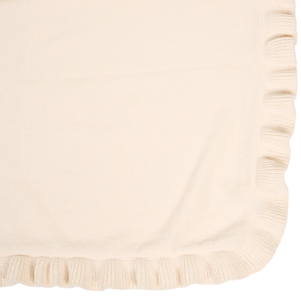 Sadie Ruffle Edge Throw Ivory Image 4