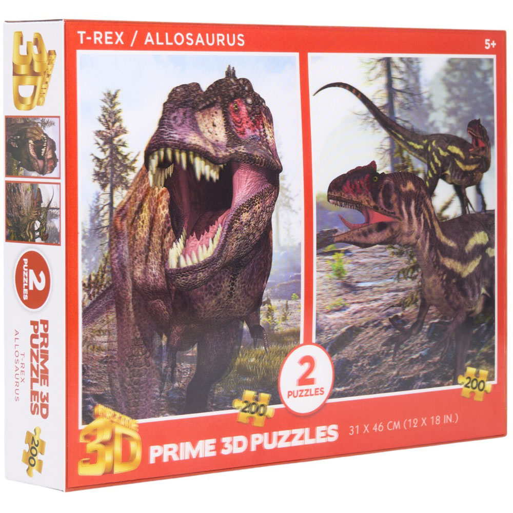 Pack of 2 Dinosaur 3D Puzzles Image 1