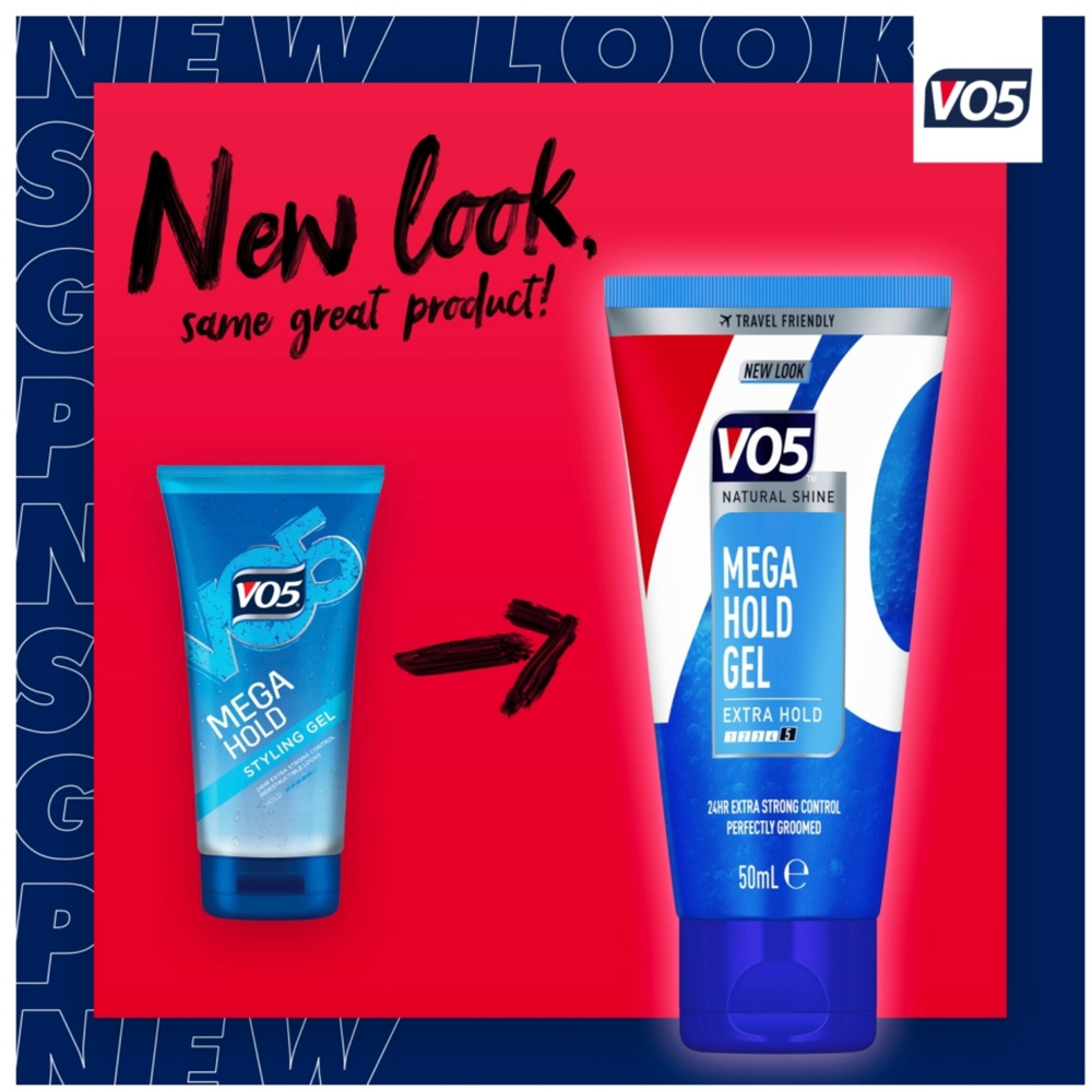 VO5 Natural Shine 72H Slick Styles Long-Lasting Weatherproof Mega Hold Hair Gel 50ml 6 Pack Image 6