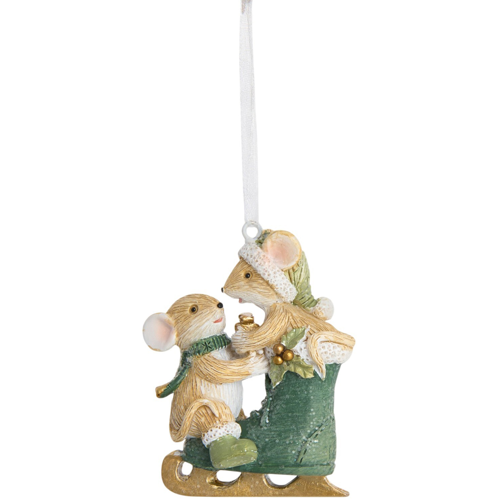 Christmas Winter Mice Hanging Decoration Image 1