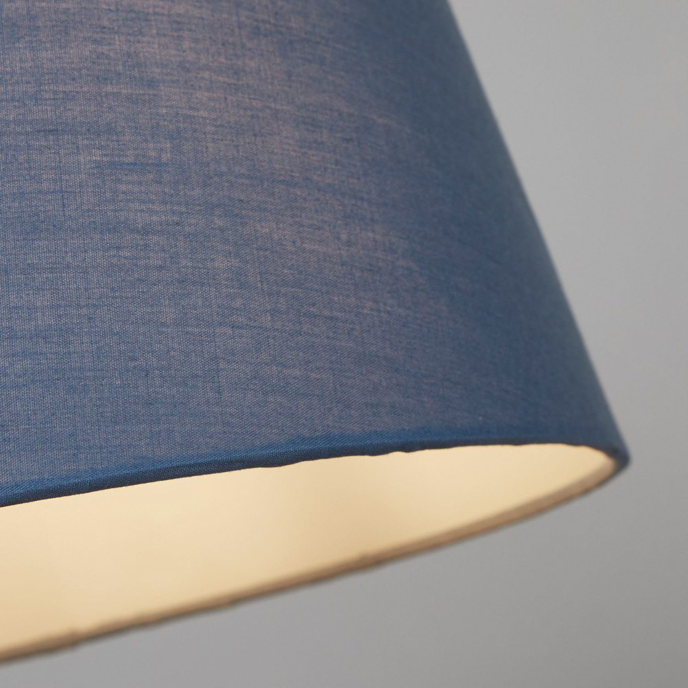 Lighting Collection Yates Blue Tapered Drum Lamp Shade 30cm Image 4
