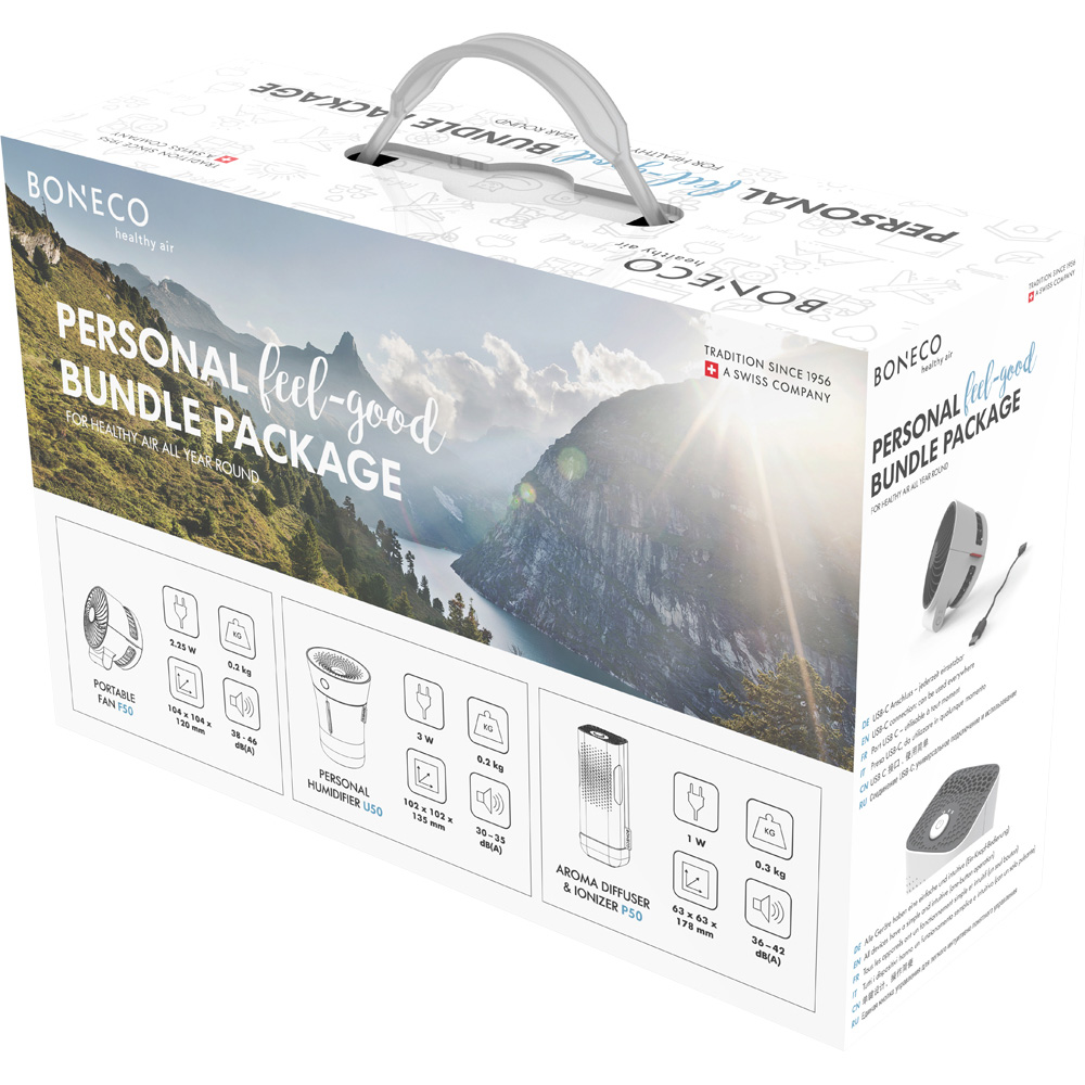 Boneco Portable Fan and Personal Humidifier Travel Kit Image 4