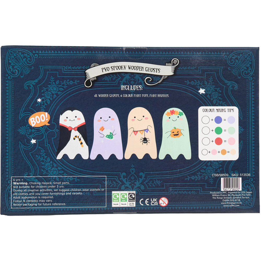 Paint Your Own Spooky Wooden Ghosts Kit Image 2