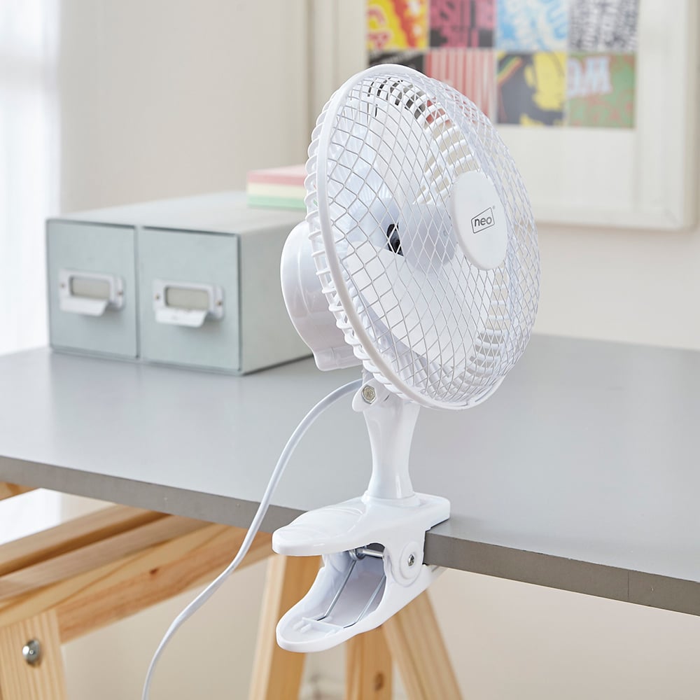 Neo Mini Clip Base Mount Desk Fan 6 inch Image 3
