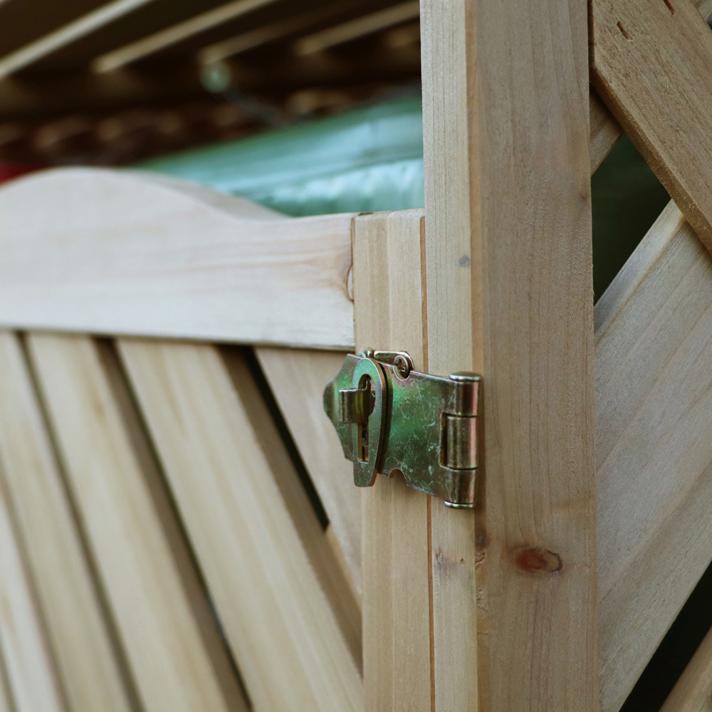 Jack Stonehouse 7 x 3ft Natural Wooden 3 Bay Triple Wheelie Bin Storage Shed Image 3