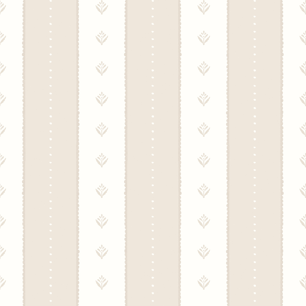 Hoopla Walls Purity Decorative Stripe Cream Wallpaper Image 1