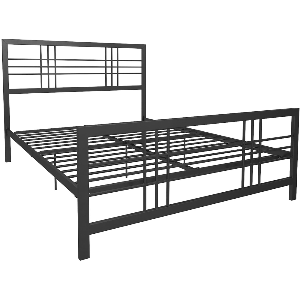 Dorel Burbank Black King Size Metal Bed Frame Image 2