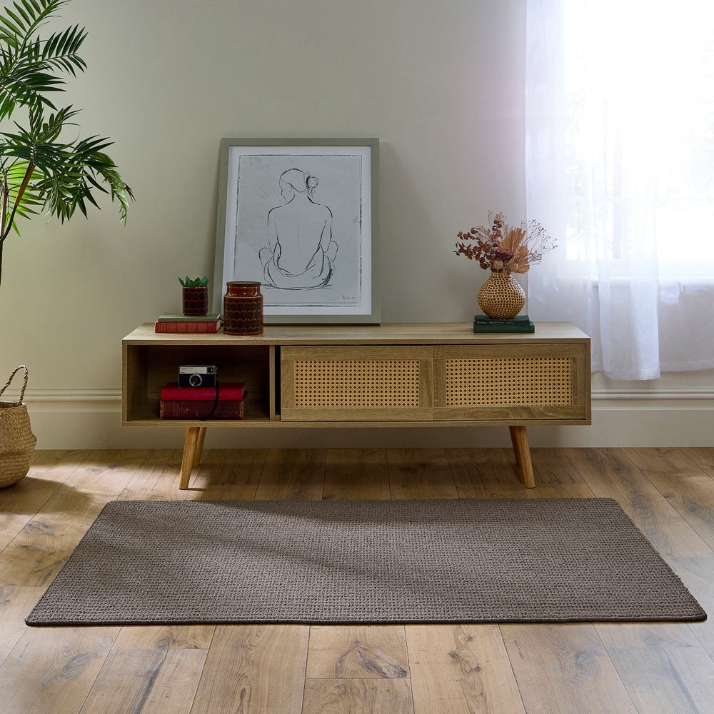 My Mat Mink Sculptured Waffle Texture Washable Rug 100 x 150cm Image 2