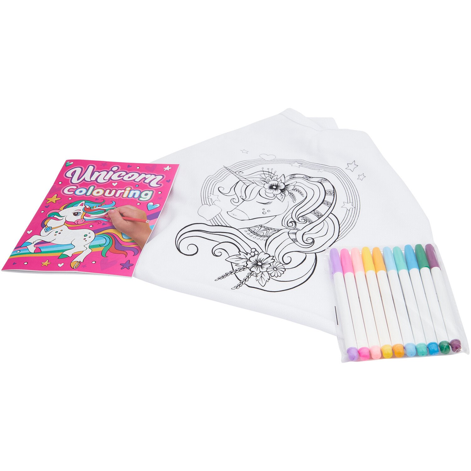 Bookoli Colour Your Own Unicorn T-Shirt Kit Image 2