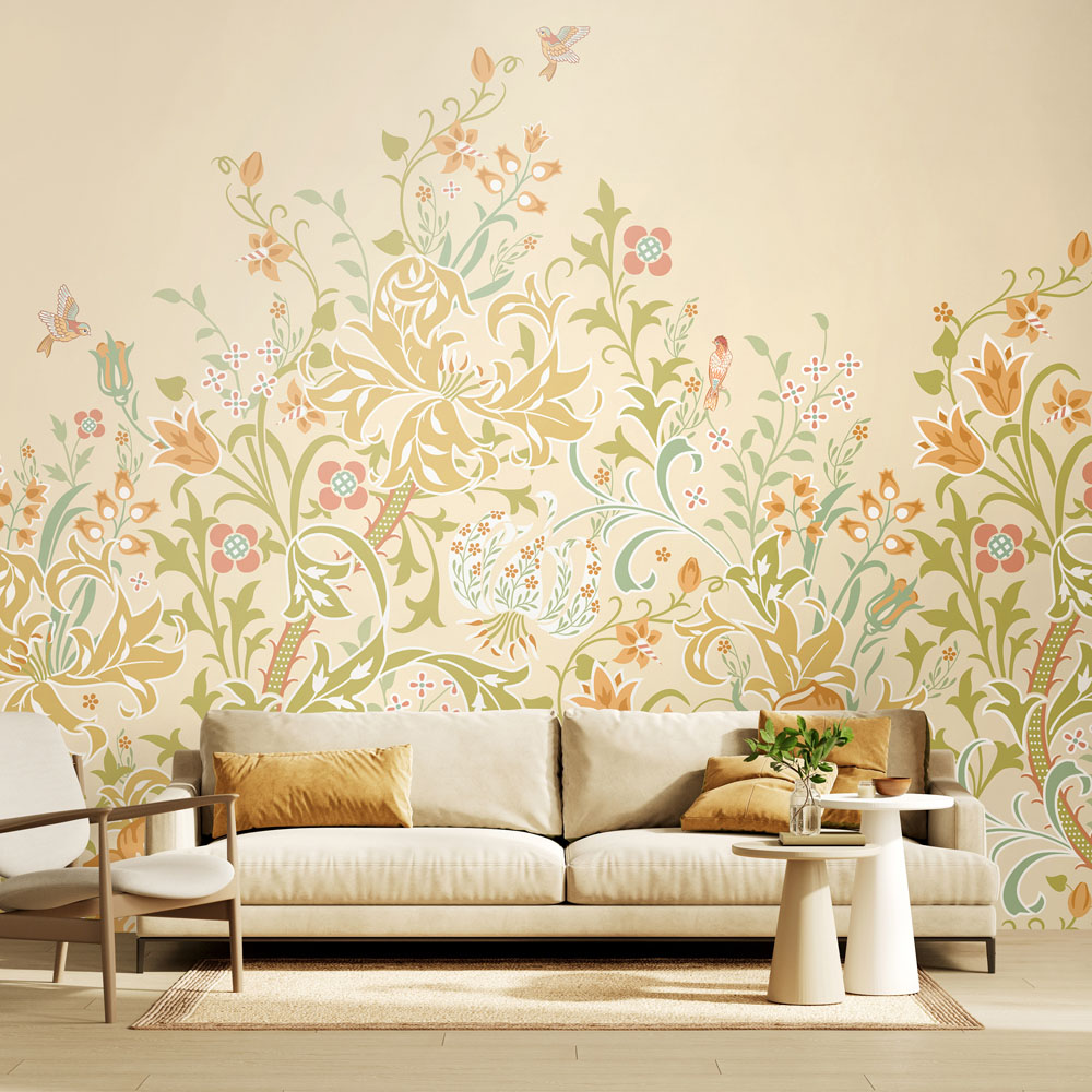 Origin Murals Trailing Lily Yellow Wall Mural Image 2