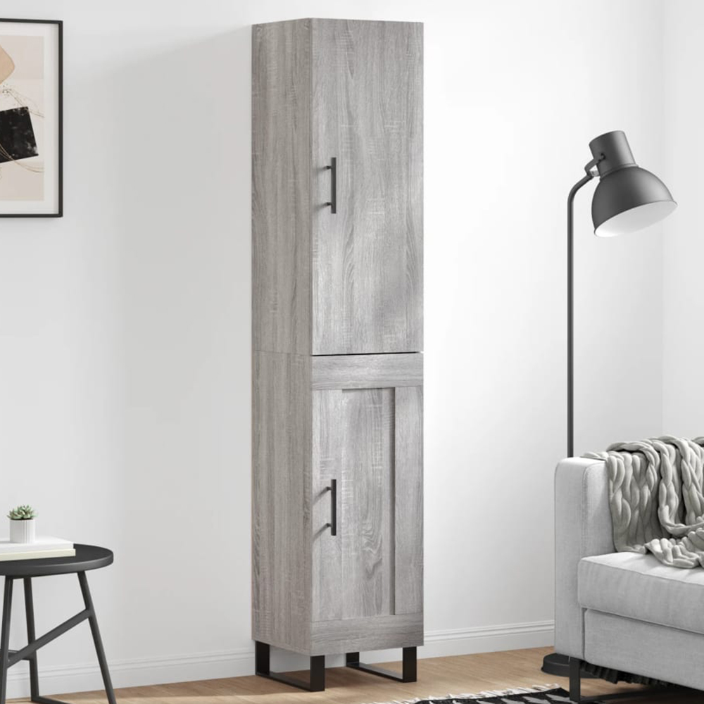 vidaXL 2 Door Grey Sonoma Highboard Image 1