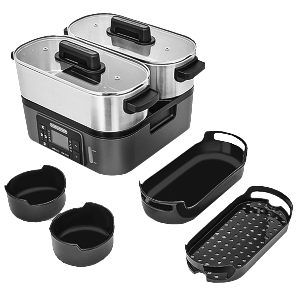 Morphy Richards Intellisteam 470006 Silver Multi Compartment 6.8L Food Steamer Image 2