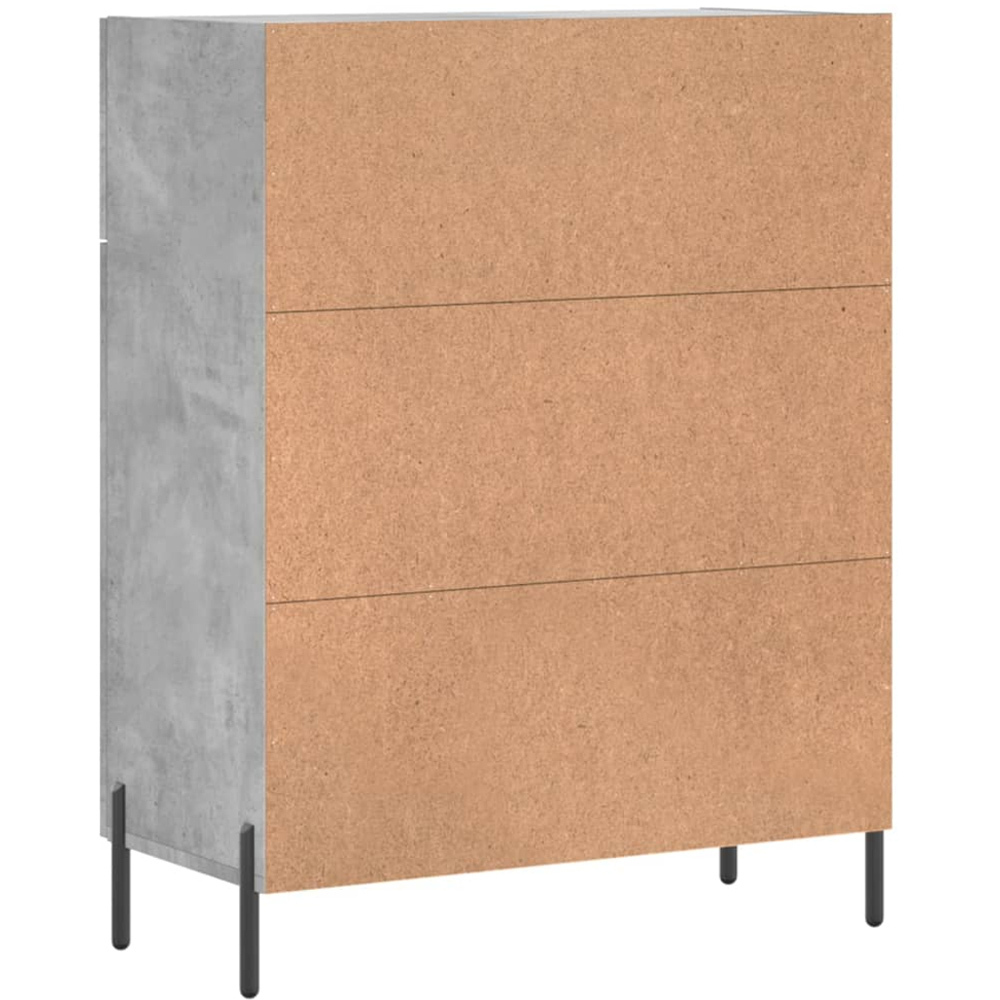 vidaXL 2 Door 2 Drawer Concrete Grey Wooden Sideboard Image 8