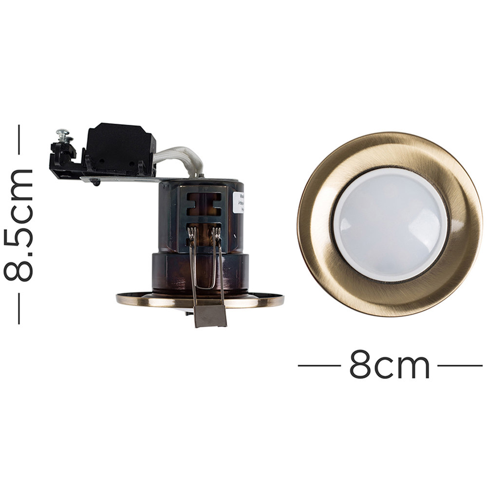 ValueLights Antique Brass Cool White LED Ceiling Downlight 6 Pack Image 4