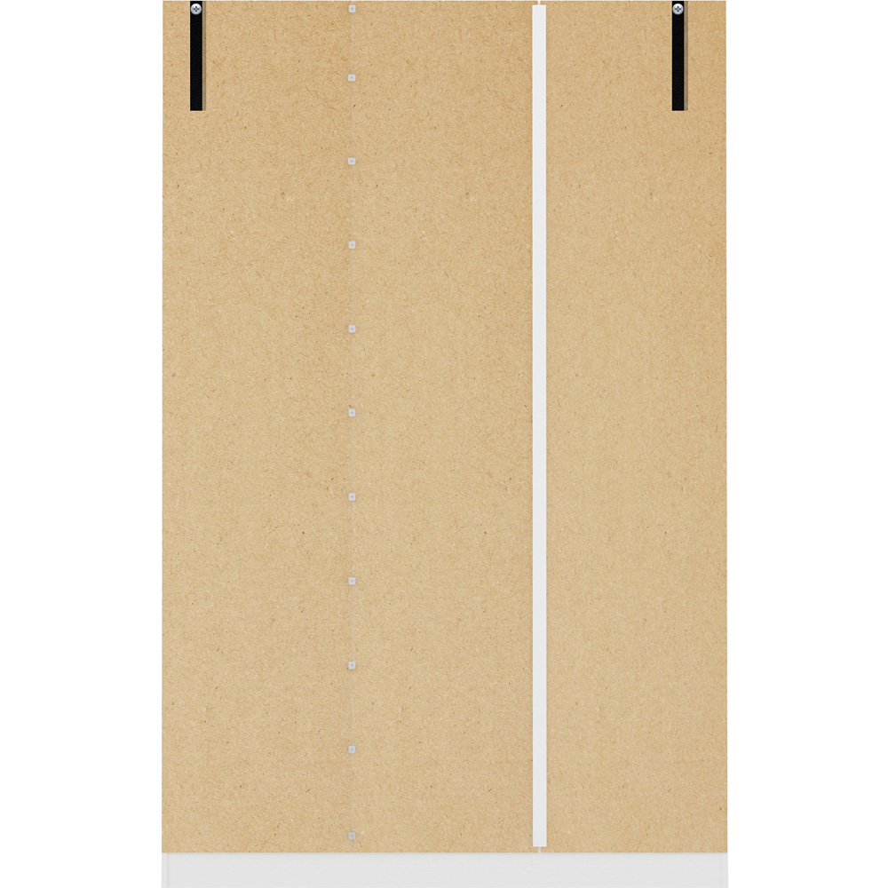 Seconique Denver 3 Door White Gloss Wardrobe Image 6