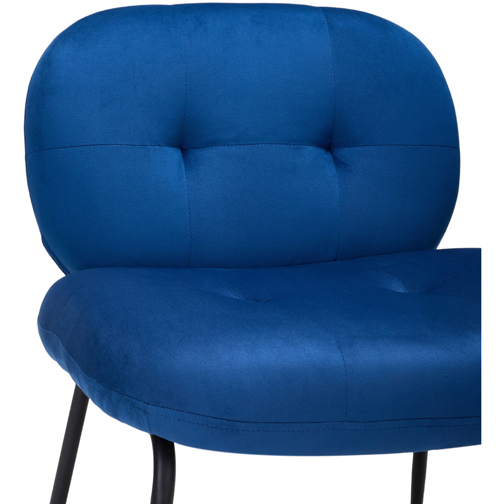Living and Home Blue Soft Fabric Lounge Chair Image 4