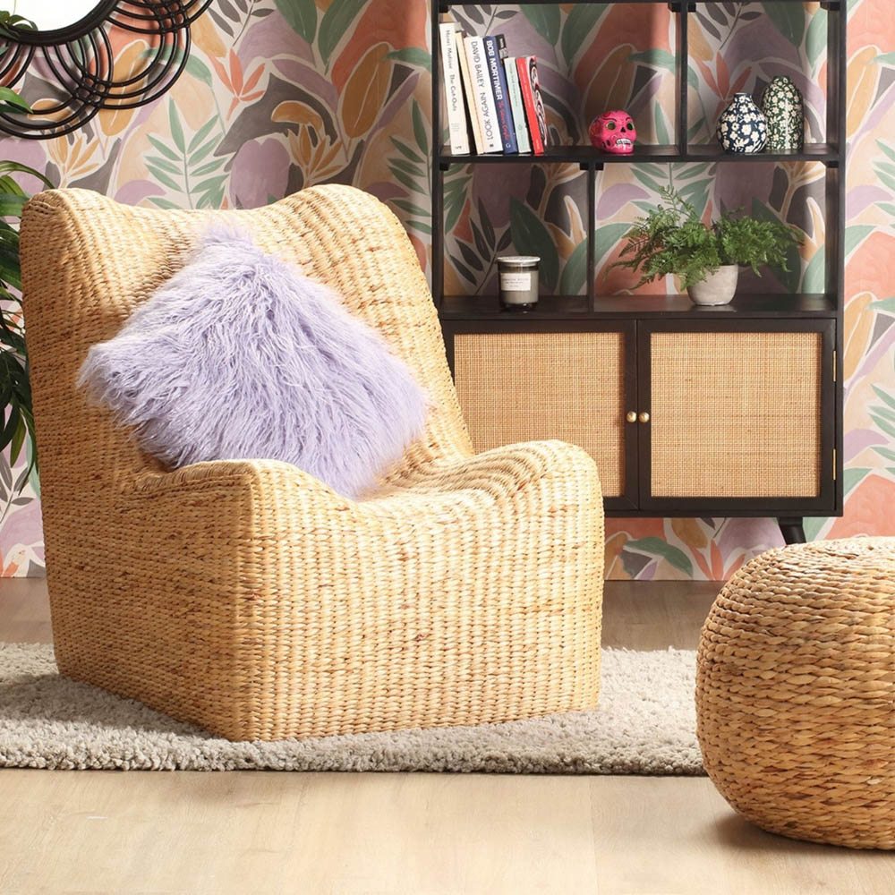 Desser Furniture Danish Rattan Armless Chair Image 3