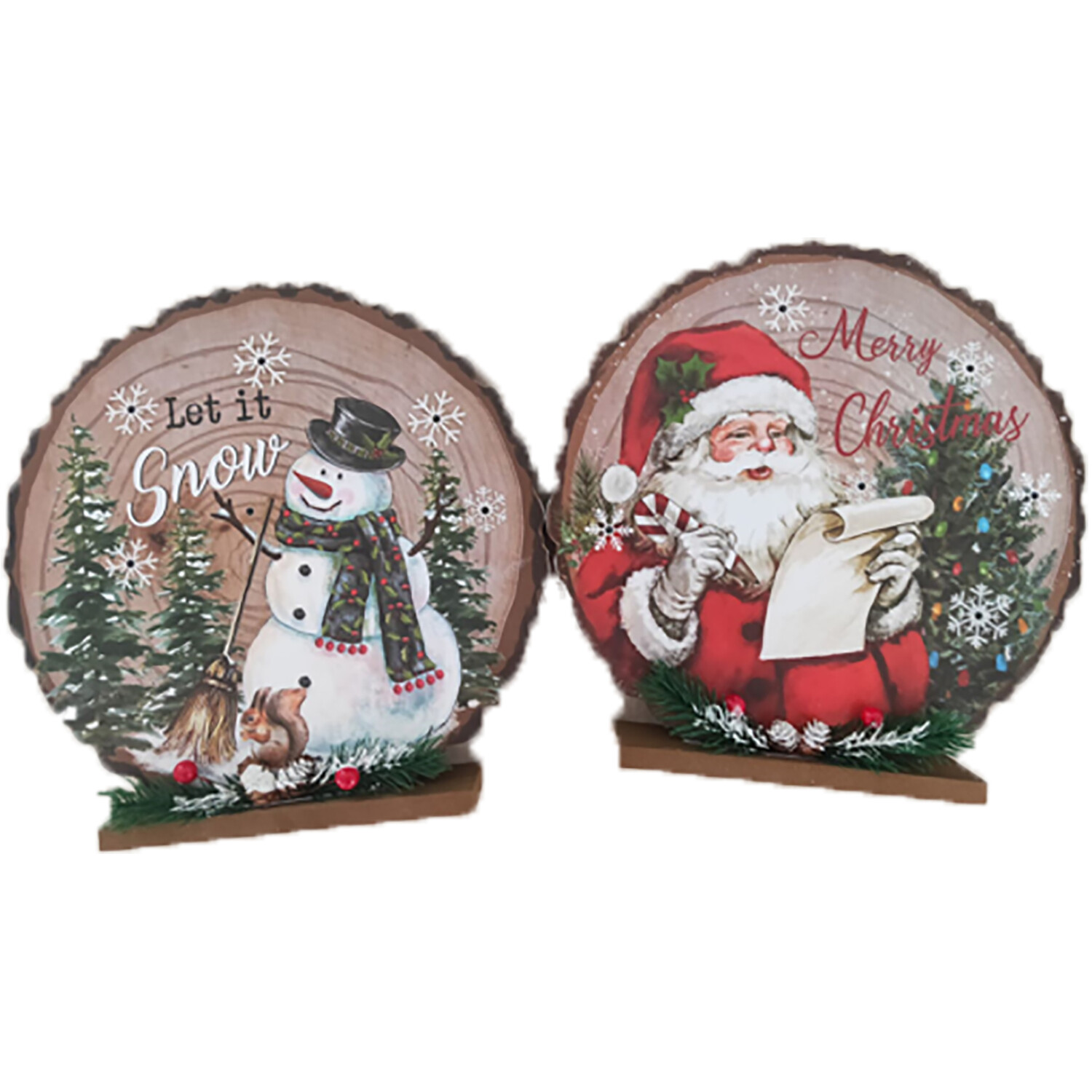 LED Santa Or Snowman Standing Plaque Image