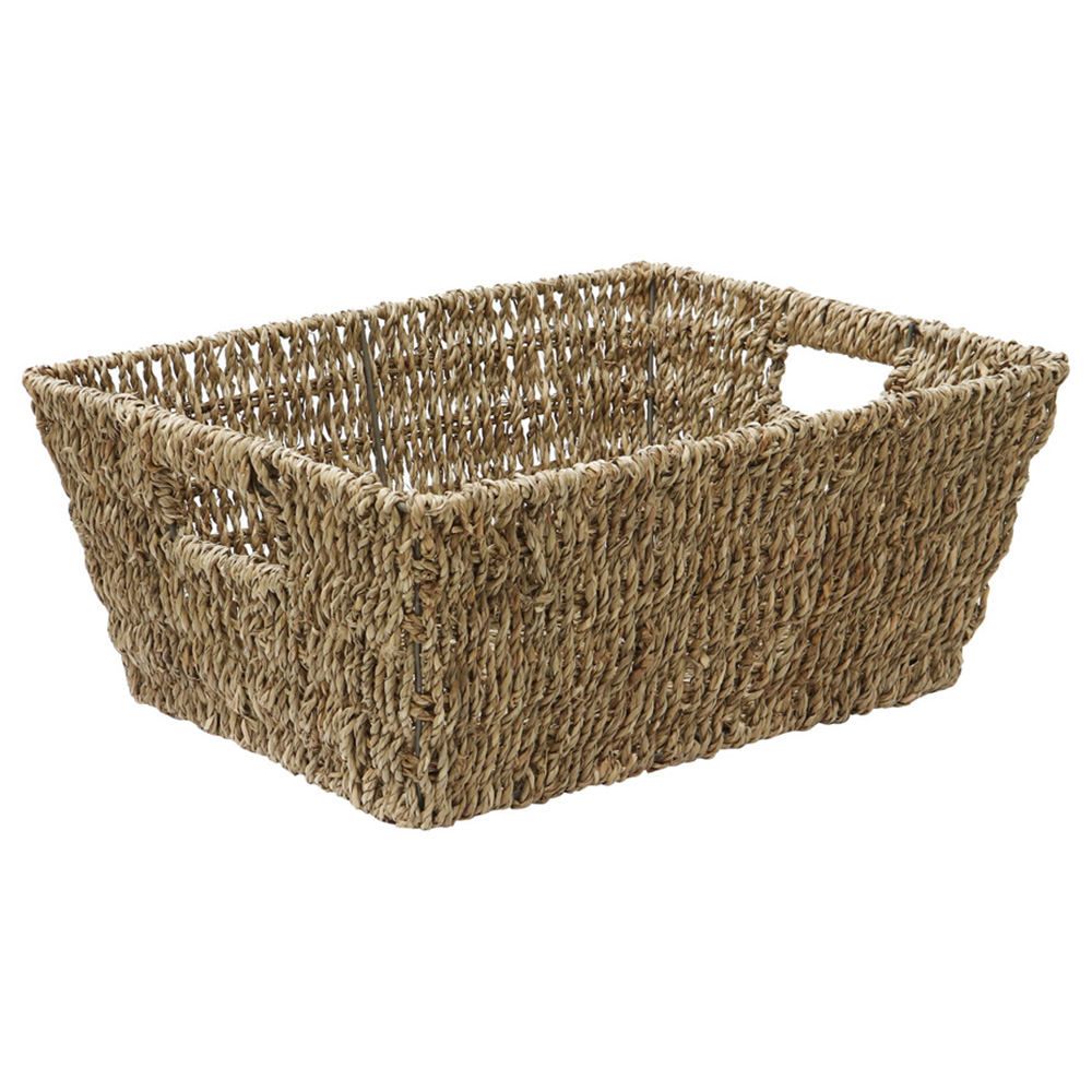 JVL Seagrass Rectangular Storage Basket 3 Pack Image 3