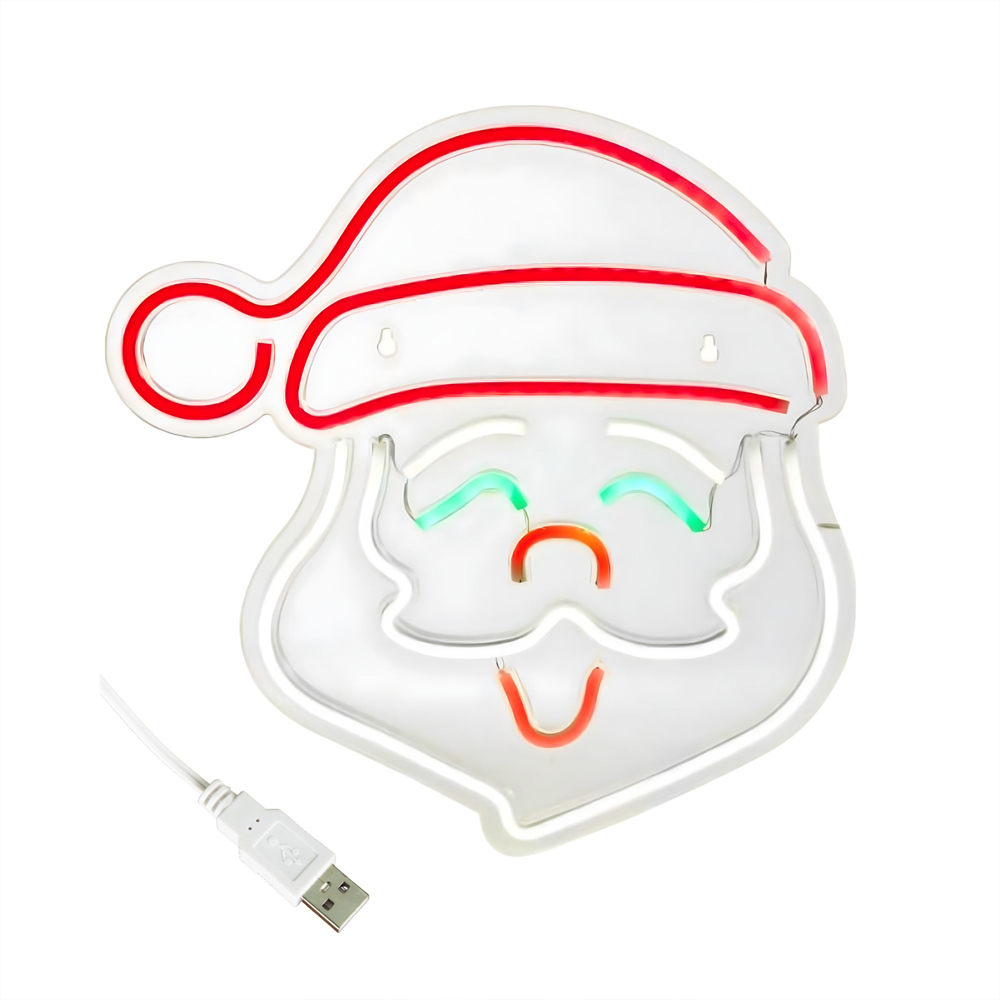 Samuel Alexander Multicolour LED Light Up Christmas Santa Neon Sign 35cm Image 4