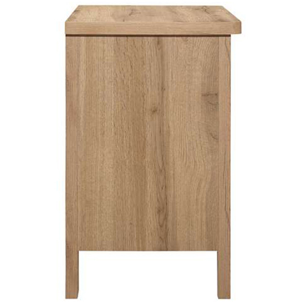 Hampstead 3 Drawer Wooden Bedside Table Image 6