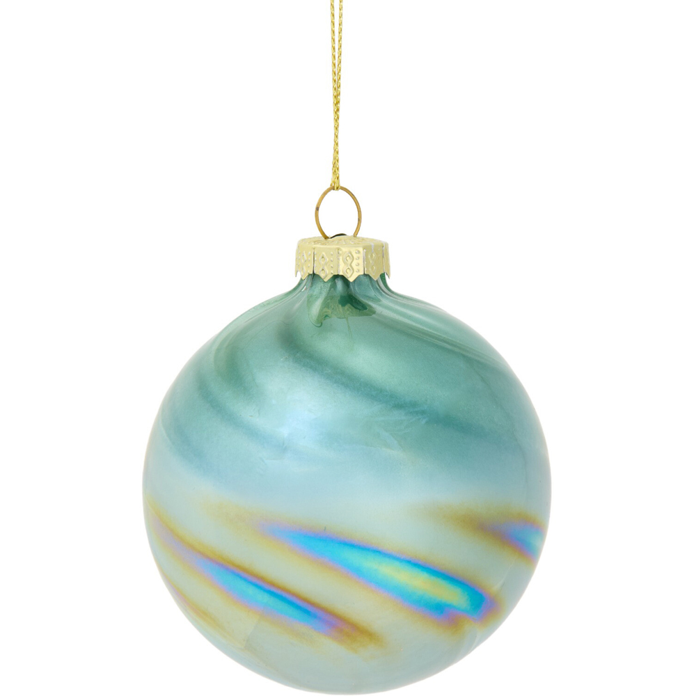 Autumn Swirl Bauble with Lustre Image 4