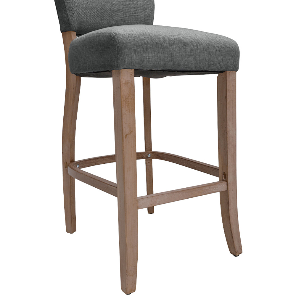 Living and Home Wooden Bar Stool Set of 2 Image 5