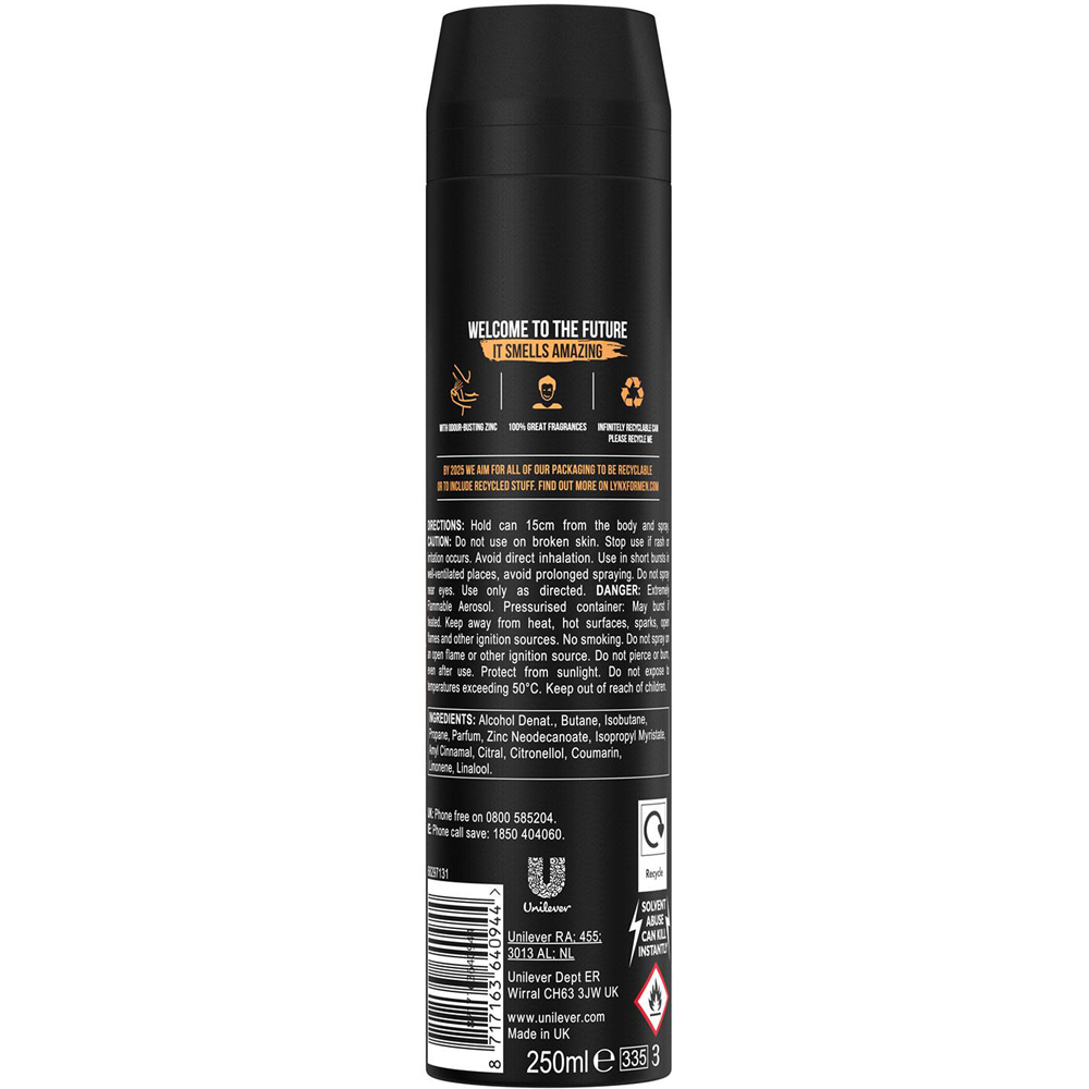 Lynx Dark Temptation Dark Chocolate 48H Protection Deodorant Body Spray 250ml 18 Pack Image 3