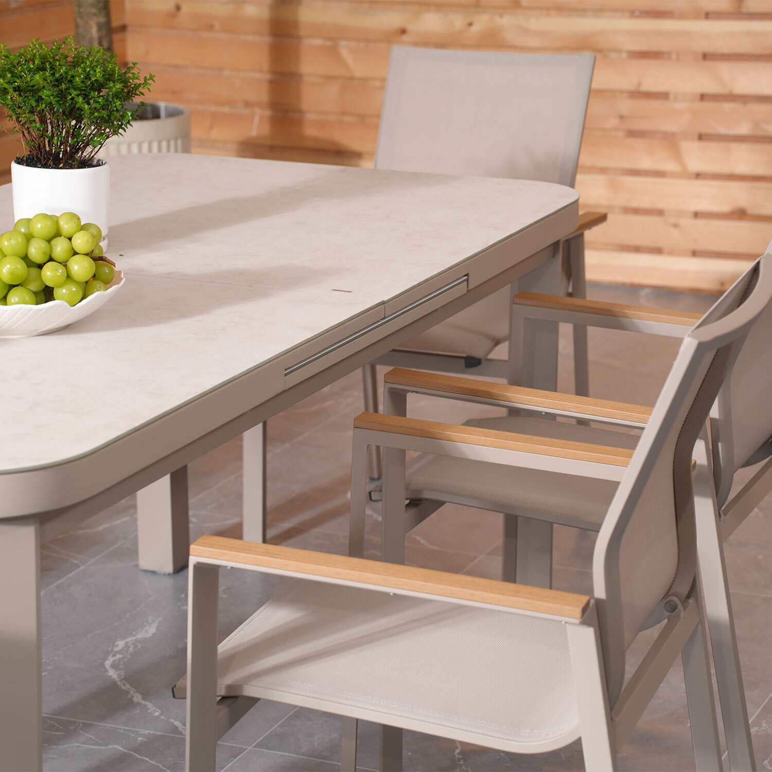 Charlotte Extension Dining Table Set - Beige Image 2